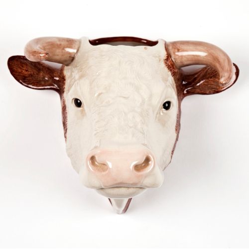 Quail - Hereford Bull Wall Vase