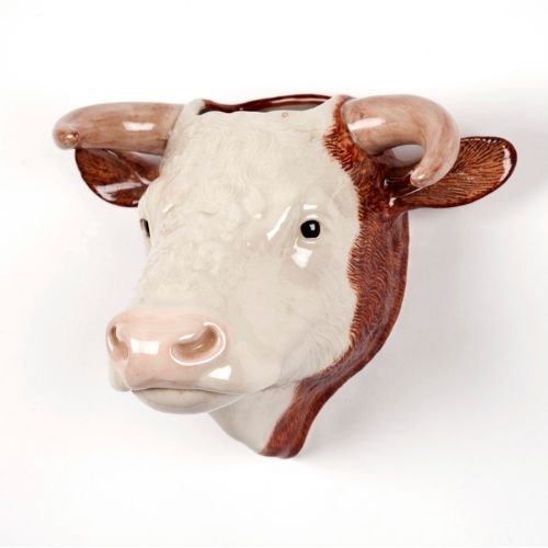 Quail - Hereford Bull Wall Vase