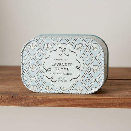 Cherie Printed Tin Candle - Lavender & Thyme