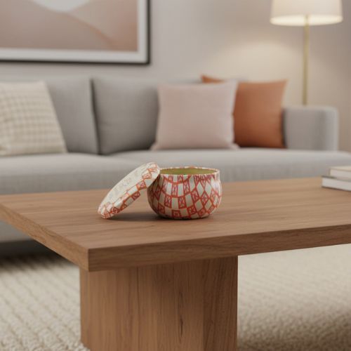 Mini Tulip Printed Tin Candle - Cactus Flower