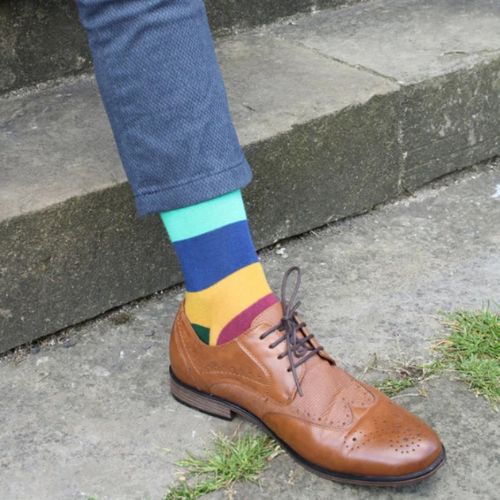 Bamboo Socks – Blocked Stripe