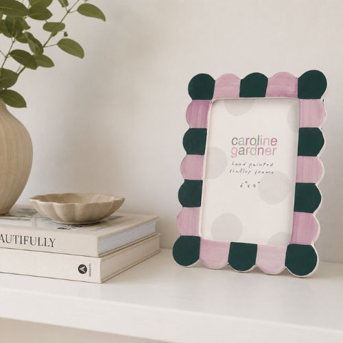 Lilac & Teal Scallop Edge Photo Frame