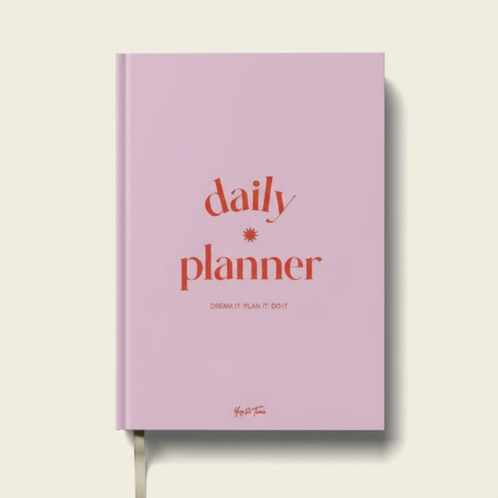Undated Daily Planner Page A Day - Pink