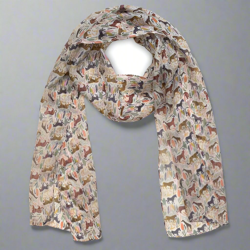 Silk Scarf - Safari Cream