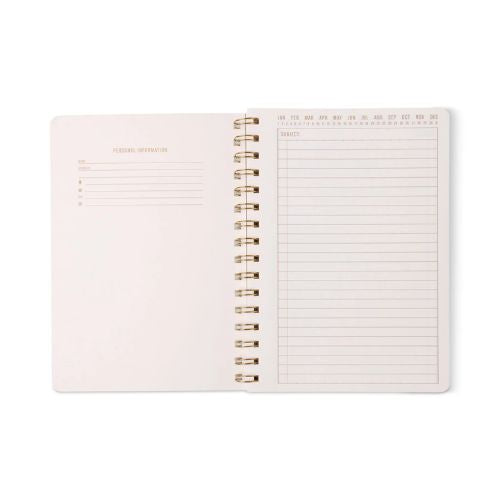 Tulip A5 Twin Wire Notebook - Blue Lattice