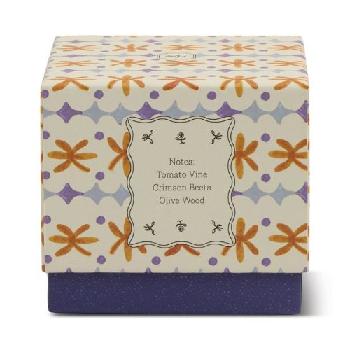 Tulip Orange and Blue Glass Candle - Garden & Grove