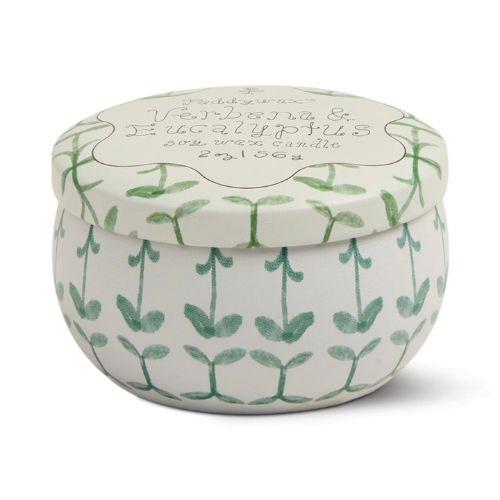 Mini Tulip Printed Tin Candle Verbena & Lemongrass