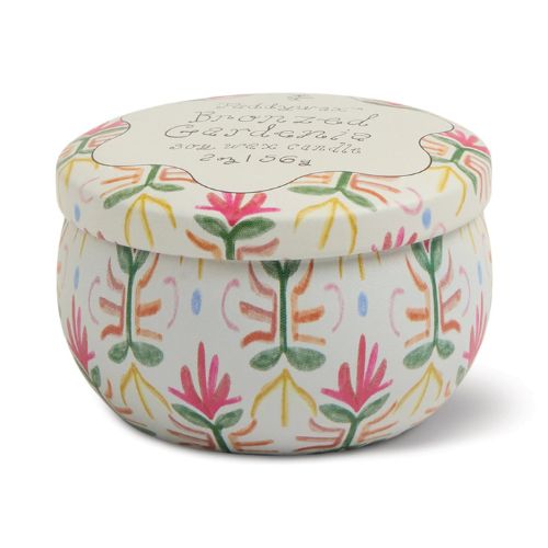 Mini Tulip Printed Tin Candle - Gardenia
