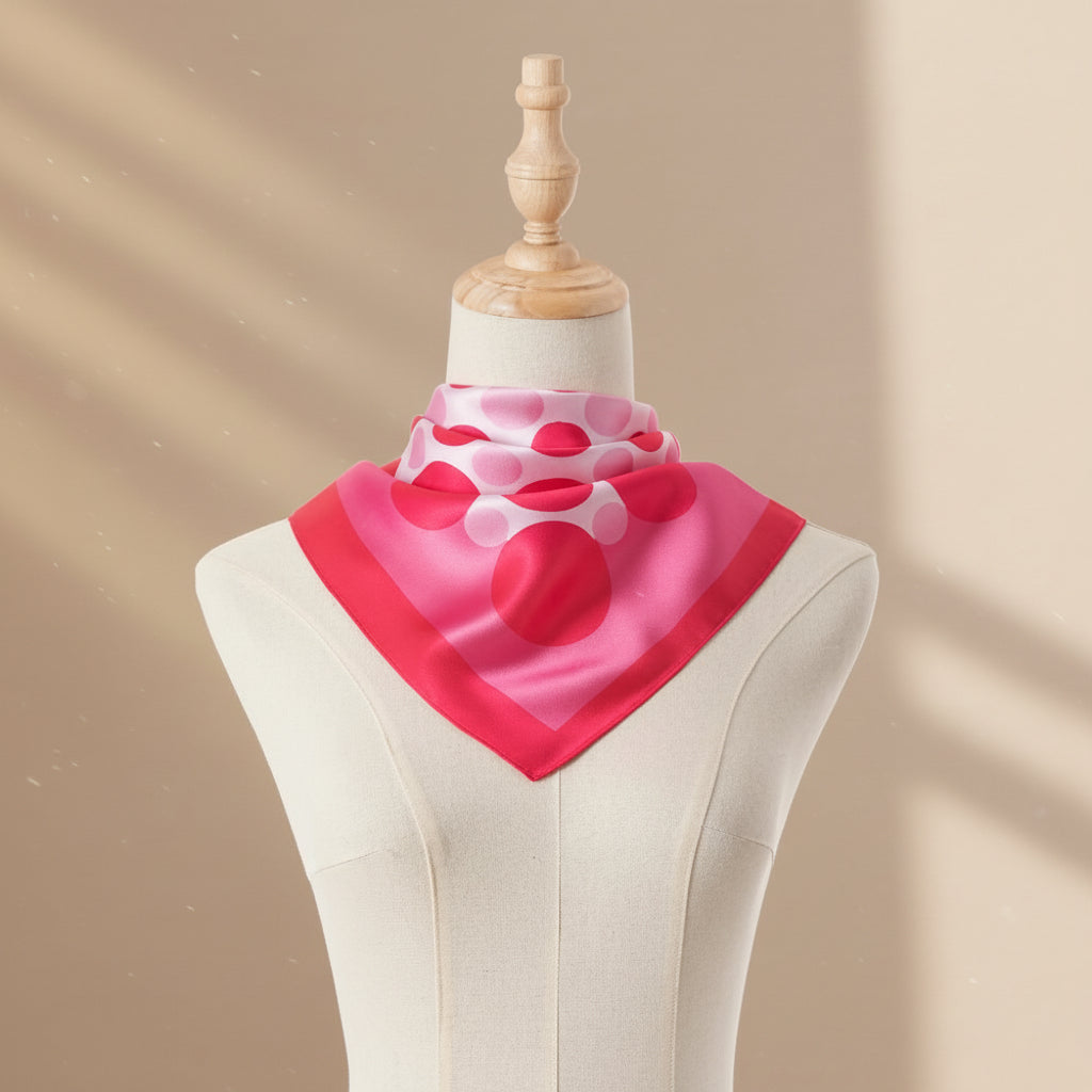 Triangle Spot Scarf - Pink