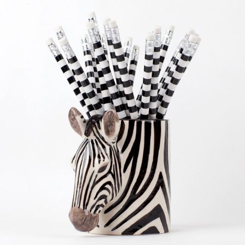 Quail - Zebra Pencil Pot