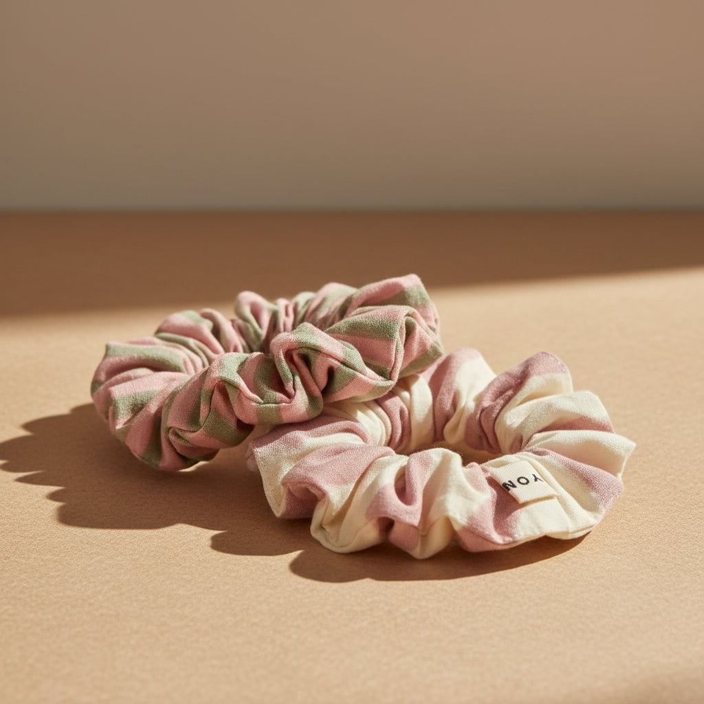 Cotton Mini Scrunchie Duo - Ice Cream Mix