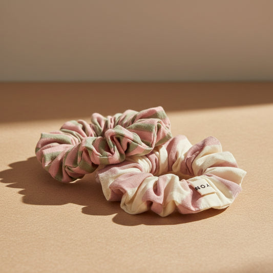 Cotton Mini Scrunchie Duo - Ice Cream Mix