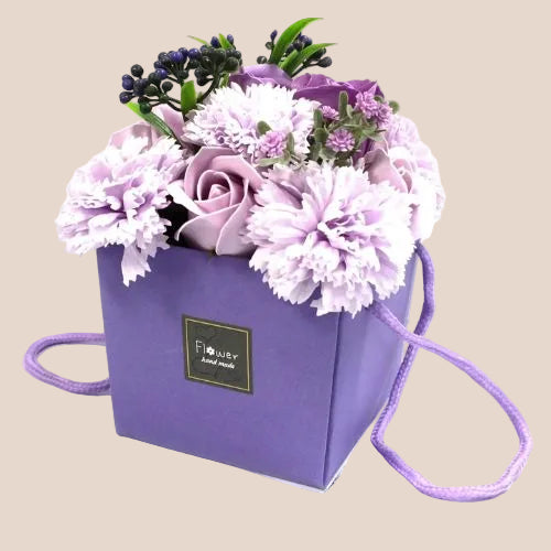 Lavender Rose & Soap Flower Bouquet