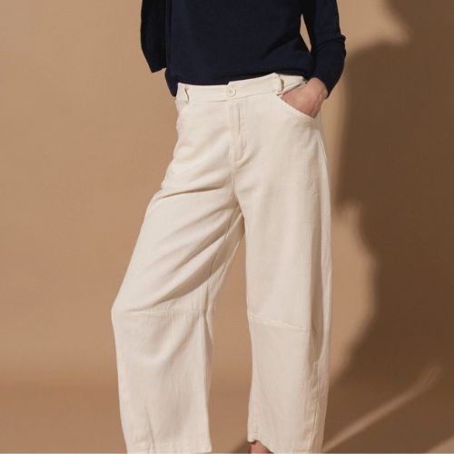 Marino Denim Trousers - Ecru