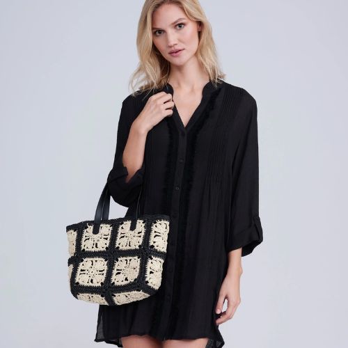 Aniston Black - Crochet Tote Bag