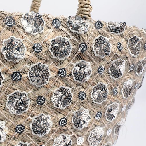Avi - Embellished Straw Basket
