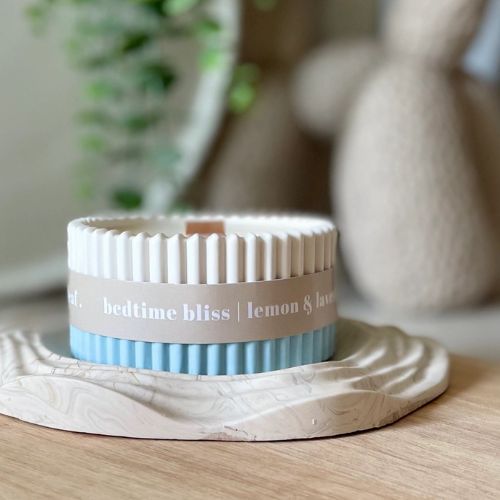 Lemon & Lavender Stoneware Soy Wax Candle