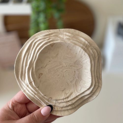 Ripple Marbled Candle Tray