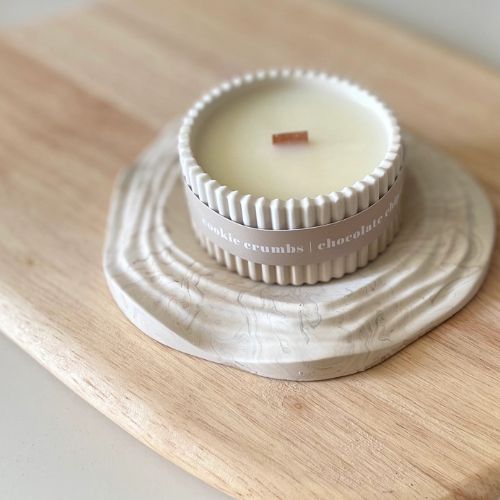 Ripple Marbled Candle Tray