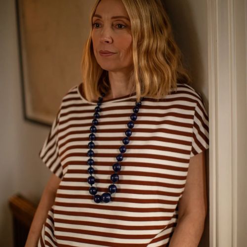 Wei Stripe Top - Tobacco/ Ecru