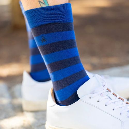 Bamboo Socks - Charcoal Strip