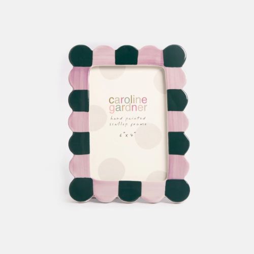 Lilac & Teal Scallop Edge Photo Frame