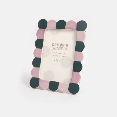 Lilac & Teal Scallop Edge Photo Frame