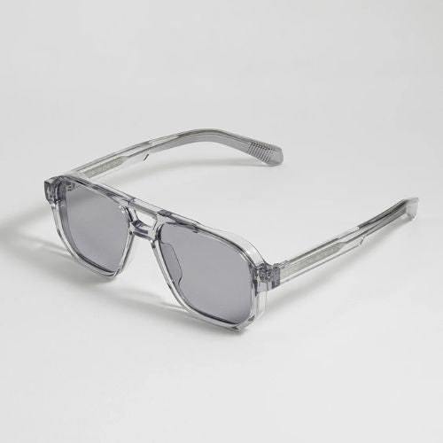 Geneva Transparent Grey Aviator Unisex Sunglasses