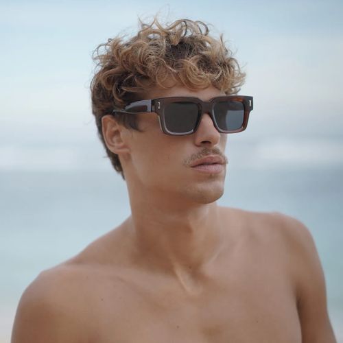 Rio Transparent Brown Wayfarer Unisex Sunglasses