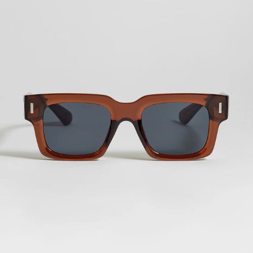 Rio Transparent Brown Wayfarer Unisex Sunglasses