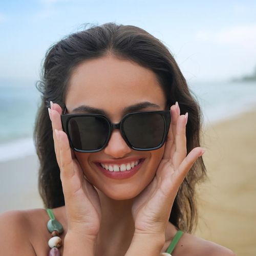 Milan Black Square Women’s Sunglasses