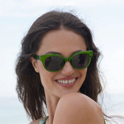 Seoul Green Cat-Eye Women’s Sunglasses
