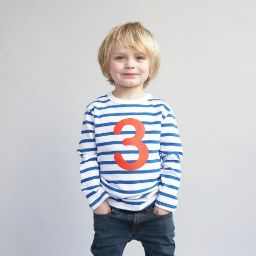 French Blue & White T-Shirt Age 3