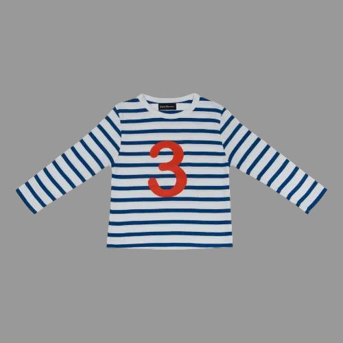French Blue & White T-Shirt Age 3