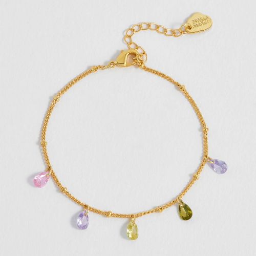 Multi CZ Pear Drop Bracelet