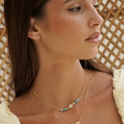 Beaded Flower Necklace