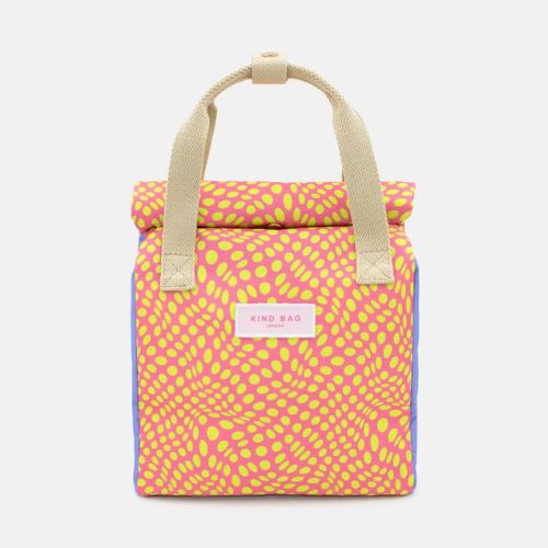 Lunch Bag - Twisted Polka Pink and Yellow