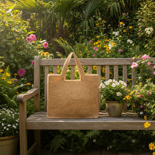 Raffia Basket Square Shape - Natural