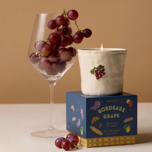 Grapes Embossed Ceramic Candle