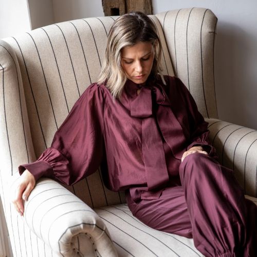 Frances Shirt - Burgundy