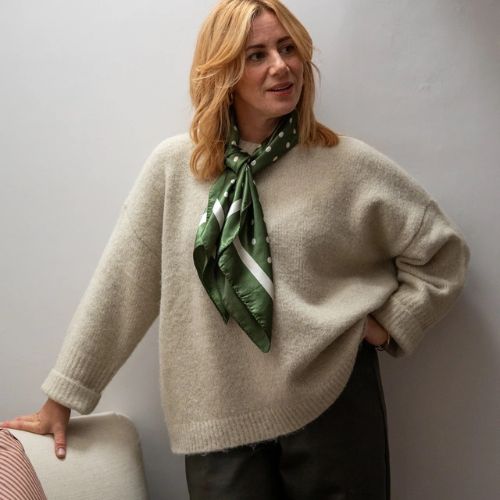 Wren Scarf Small Spot - Pine Green