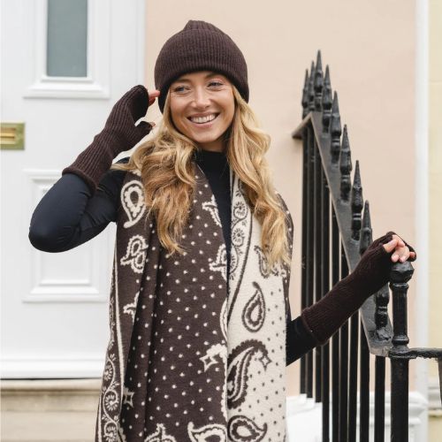 Fingerless Gloves - Chocolate