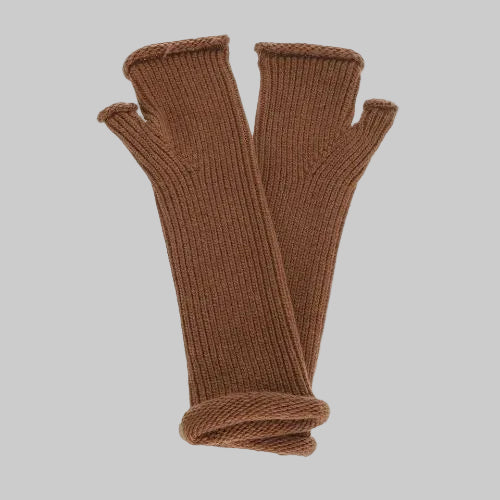 Fingerless Gloves - Mocha Mousse