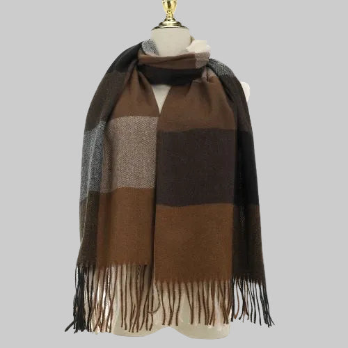 Check Scarf - Chocolate