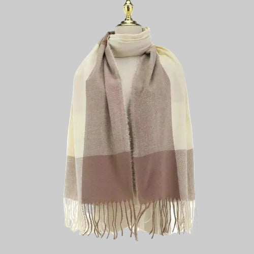 Check Scarf - Natural