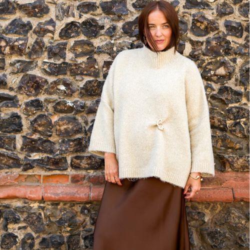 Vicki Fluffy Jumper - Oyster
