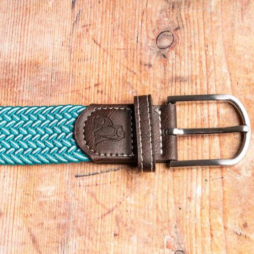 Recycled Woven Belt - Aqua