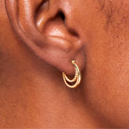 Estella Bartlett Double Twisted Hoop Earrings - Gold