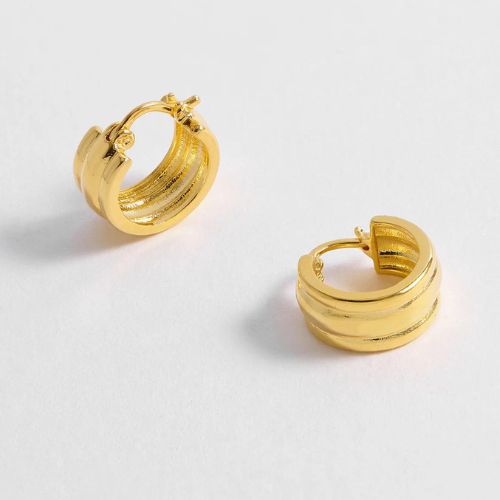 Estella Bartlett Chunky Textured Hoops - Gold