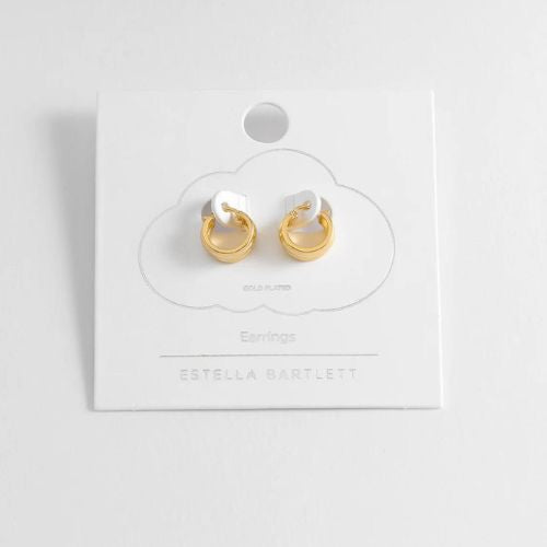 Estella Bartlett Chunky Textured Hoops - Gold